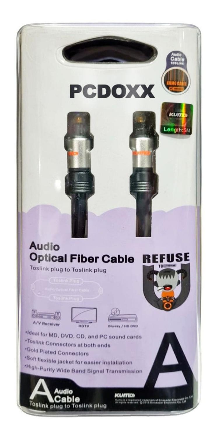 CABLE OPTICO AUDIO 5MTS TOSLINK GRUESO 5MM DIAMETRO 5 METROS - 3