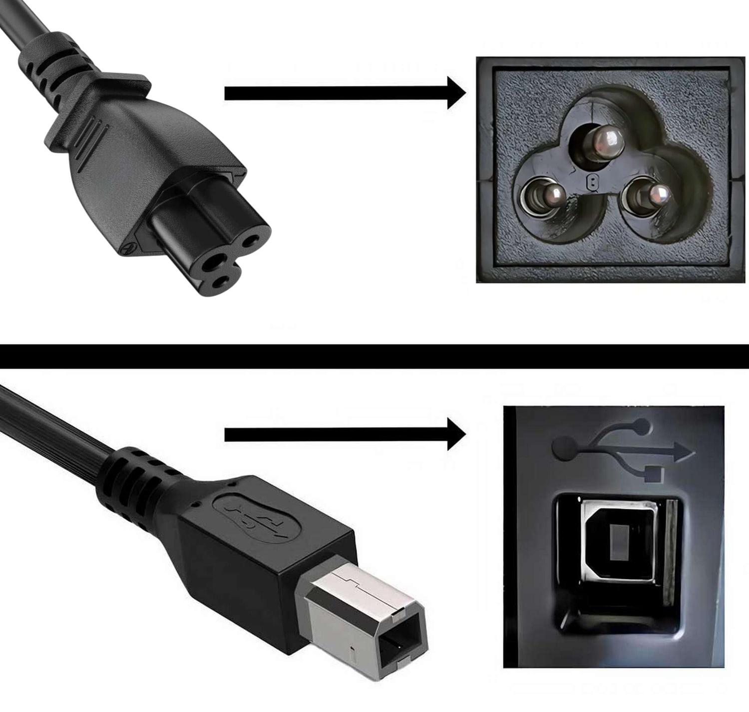 SET CABLE PODER Y USB IMPRESORA BROTHER DCP-T725DW Y T720DW 2P TREBOL Y USB - 3