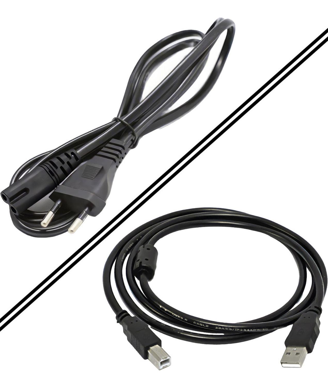 SET CABLE PODER TIPO 8 Y USB IMPRESORA PARA HP CANON EPSON PODER 8 Y USB - 2