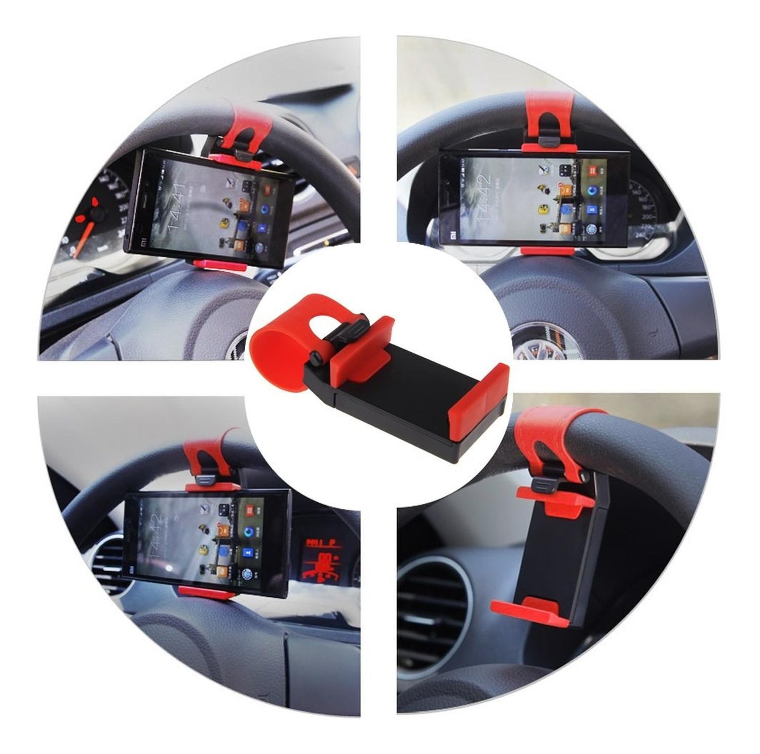 SOPORTE ELASTICO DE TELEFONO Y GPS PARA EL VOLANTE DE AUTO SOPORTE ELASTICO - 5