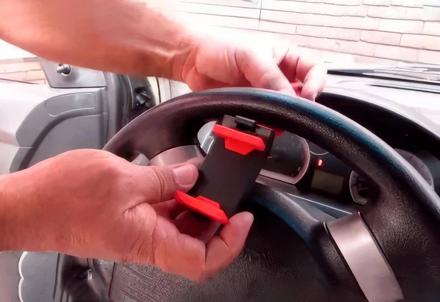 SOPORTE ELASTICO DE TELEFONO Y GPS PARA EL VOLANTE DE AUTO SOPORTE ELASTICO - 6