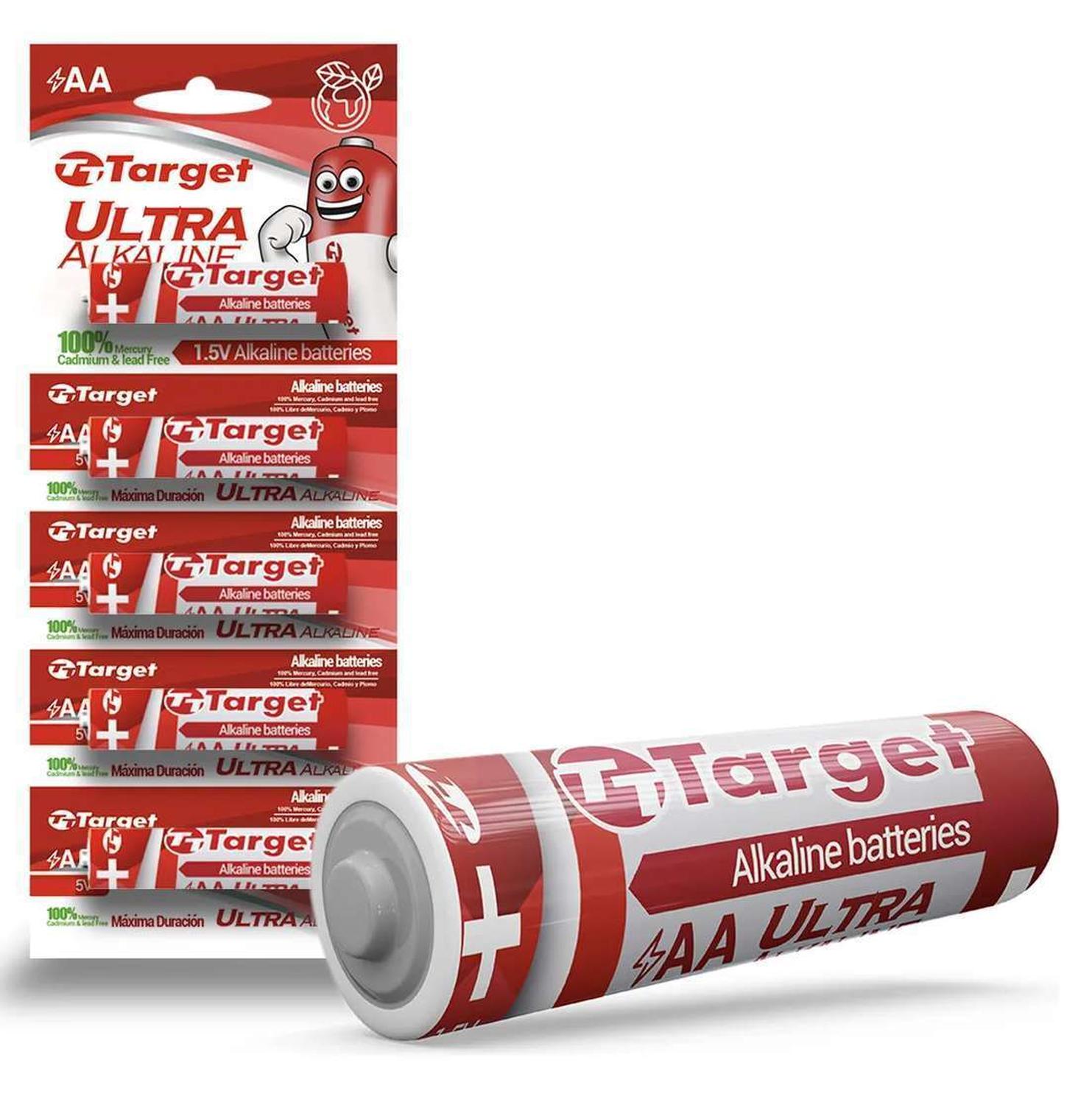 PACK 5X PILA AA BATERIA ALCALINA LINTERNA JUGUETES CONTROL - TARGET 5XAA TARGET - 1