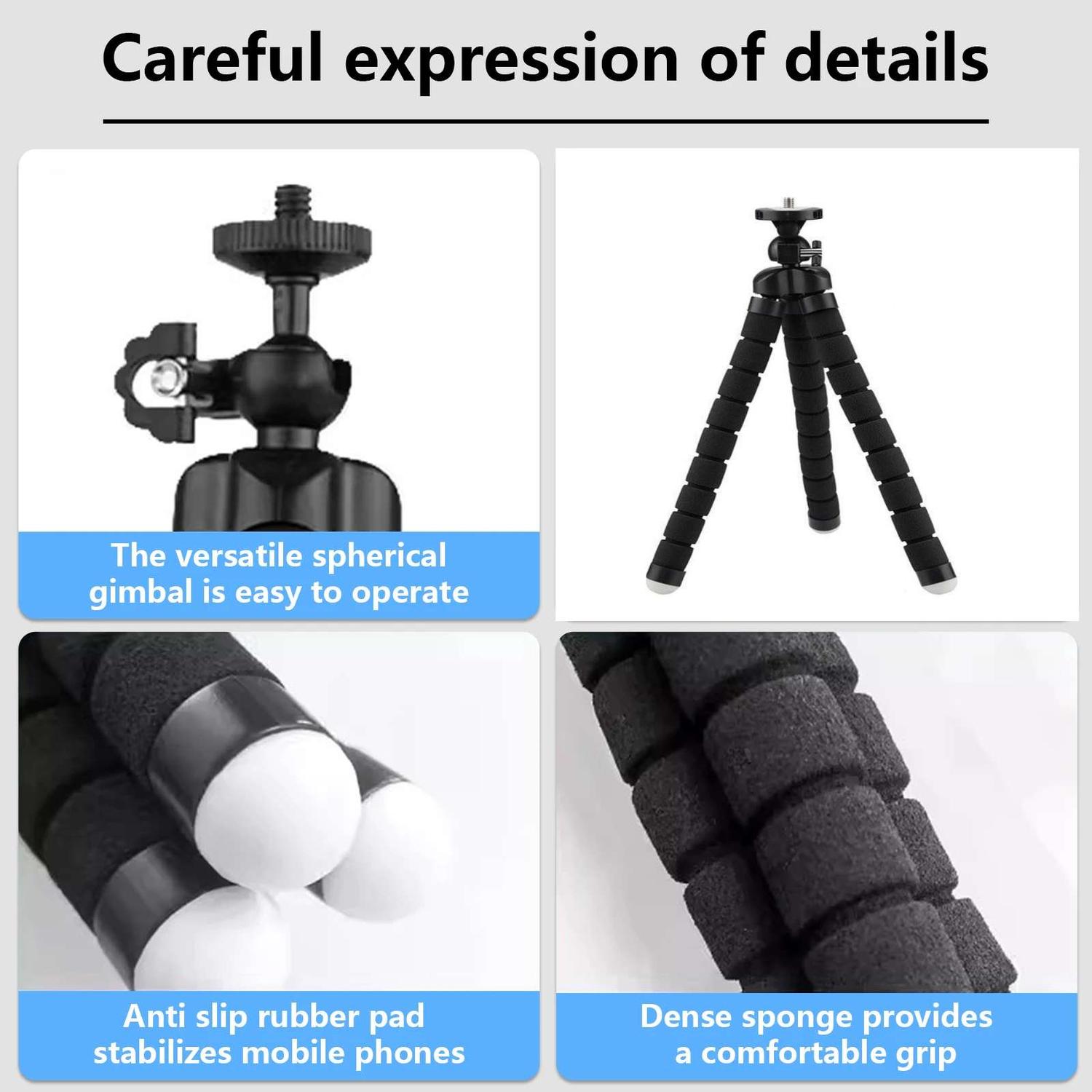 TRIPODE SOPORTE FLEXIBLE CAMARA ESCRITORIO BOLSILLO PORTATIL SIN CABEZAL AL AZAR - 7