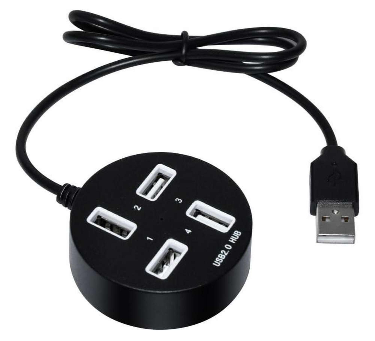 HUB USB 4 PUERTOS DE ESCRITORIO REDONDO PUERTOS PC NOTEBOOK REDONDO 4 PUERTOS
