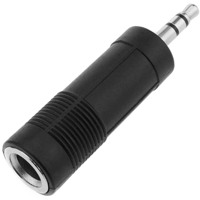 ADAPTADOR AUDIO 6.3 HEMBRA 3.5 MACHO PLUG ESTEREO JACK 6.5 6.3MM A 3.5MM - 1