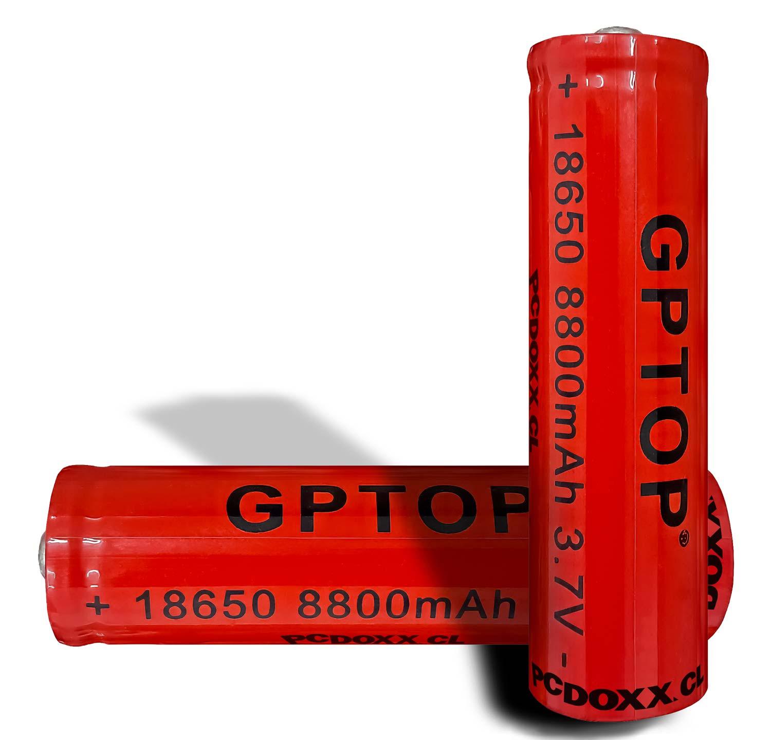 PILA BATERIA 18650 RECARGABLE PARA LASER FOCO LINTERNA 1X 18650 GPTOP - 2