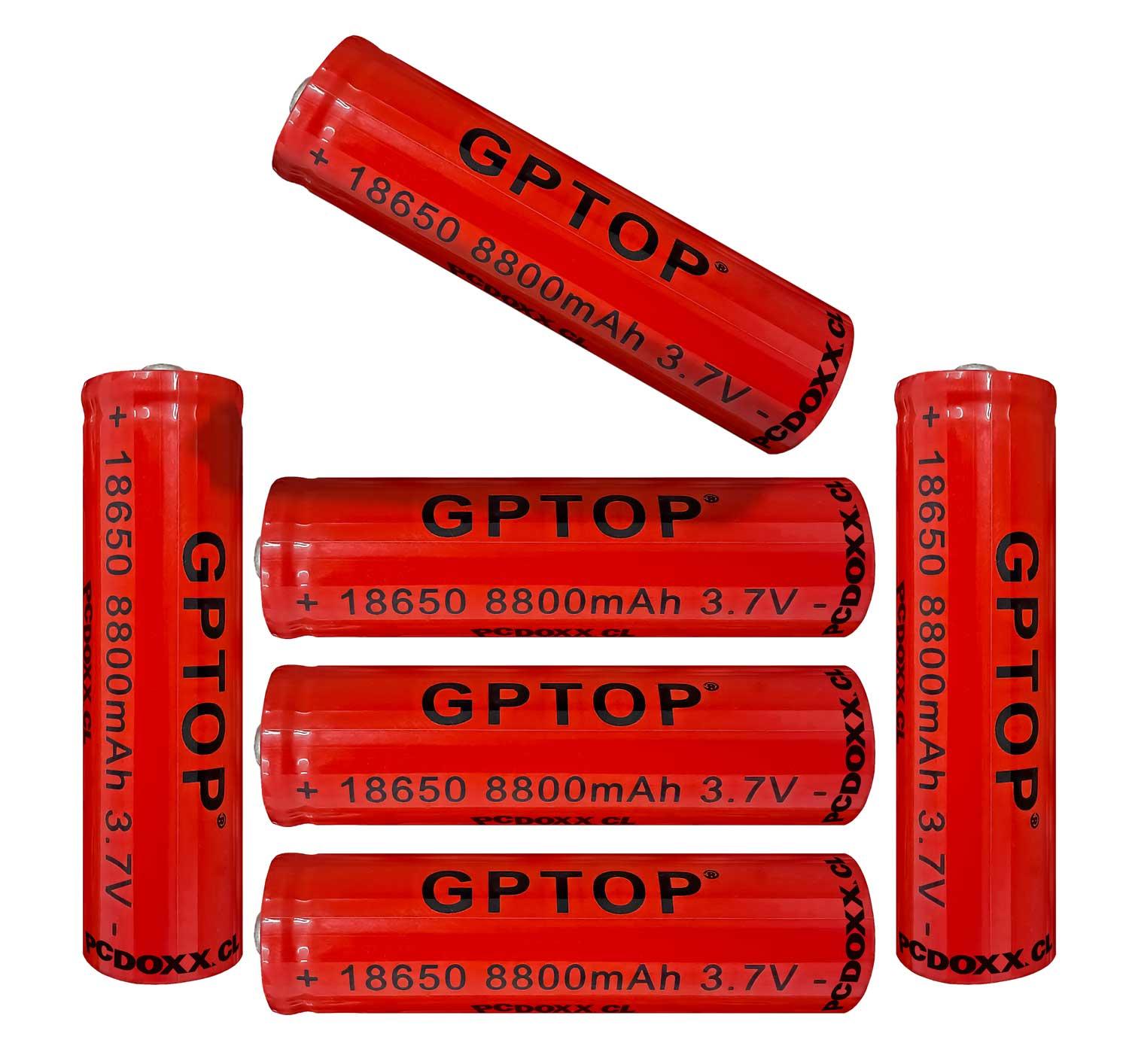 PILA BATERIA 18650 RECARGABLE PARA LASER FOCO LINTERNA 1X 18650 GPTOP - 4