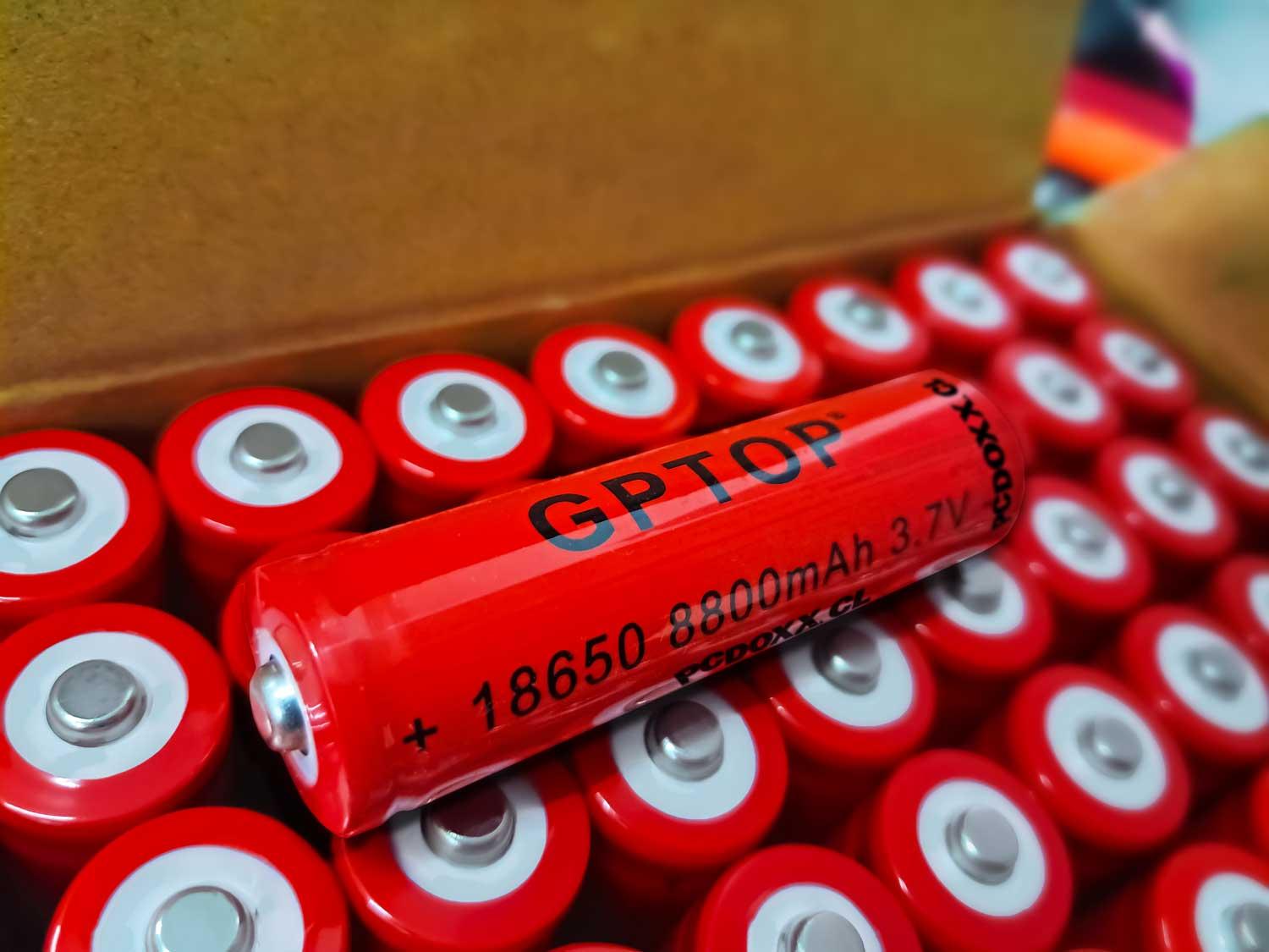 PILA BATERIA 18650 RECARGABLE PARA LASER FOCO LINTERNA 1X 18650 GPTOP - 8