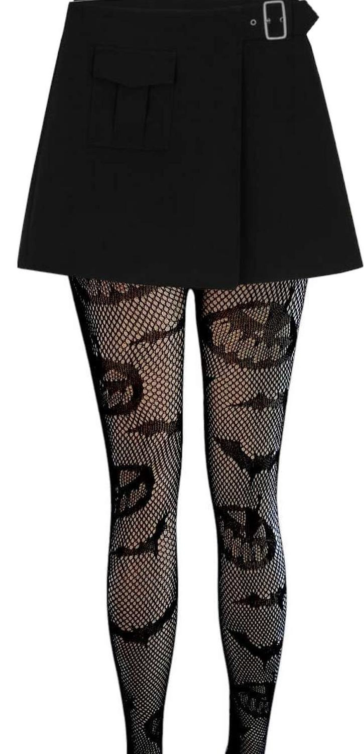 PANTYS MEDIA MALLA MUJER GOTICA HALLOWEEN PANTIES ESTANDAR 042 CALABAZA - 1
