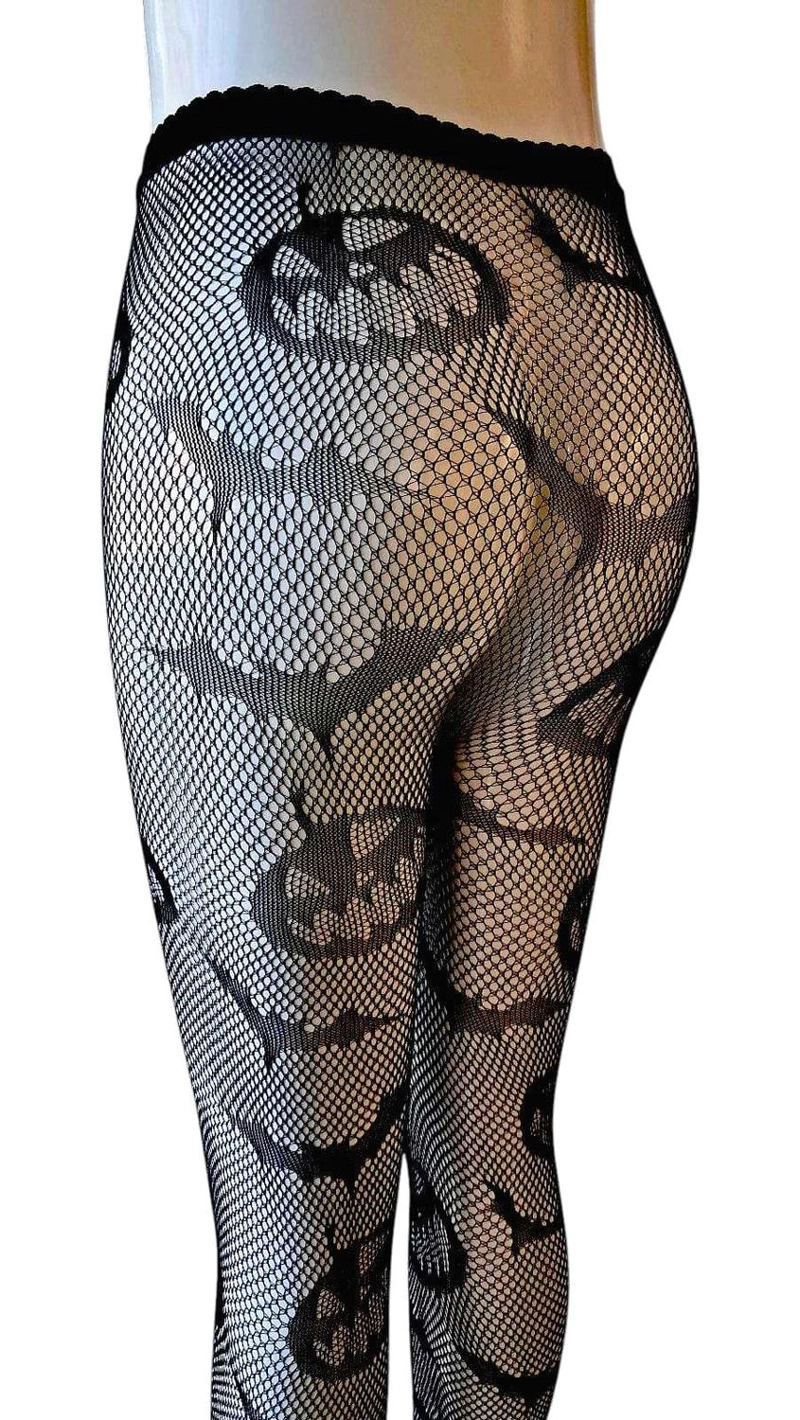PANTYS MEDIA MALLA MUJER GOTICA HALLOWEEN PANTIES ESTANDAR 042 CALABAZA - 2