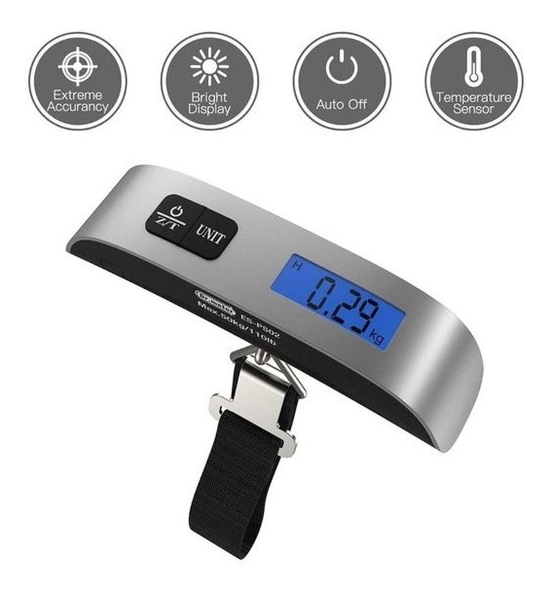 PESA DE EQUIPAJE BALANZA MALETA DIGITAL PORTATIL 50KG - 5