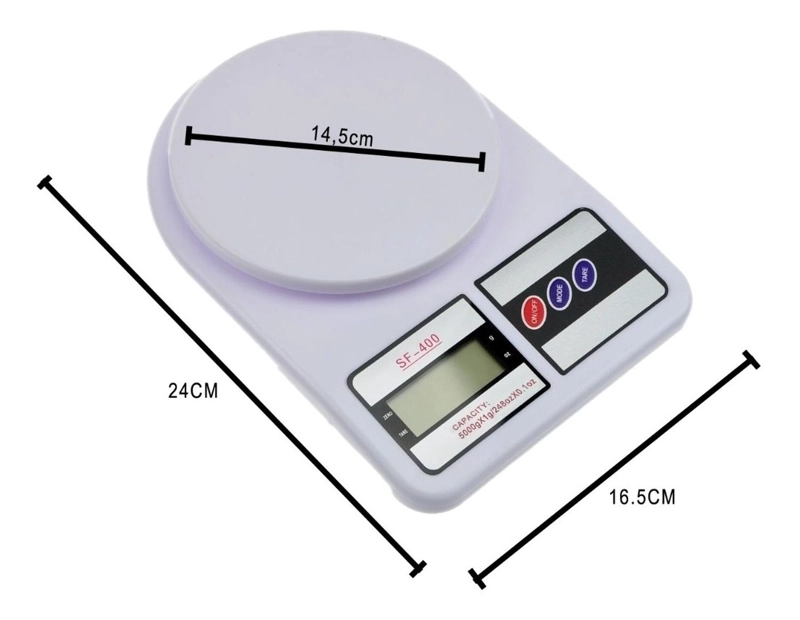 BALANZA PESA DIGITAL 1GRS A 5000GRS DE COCINA 5 KG KILOS - 4