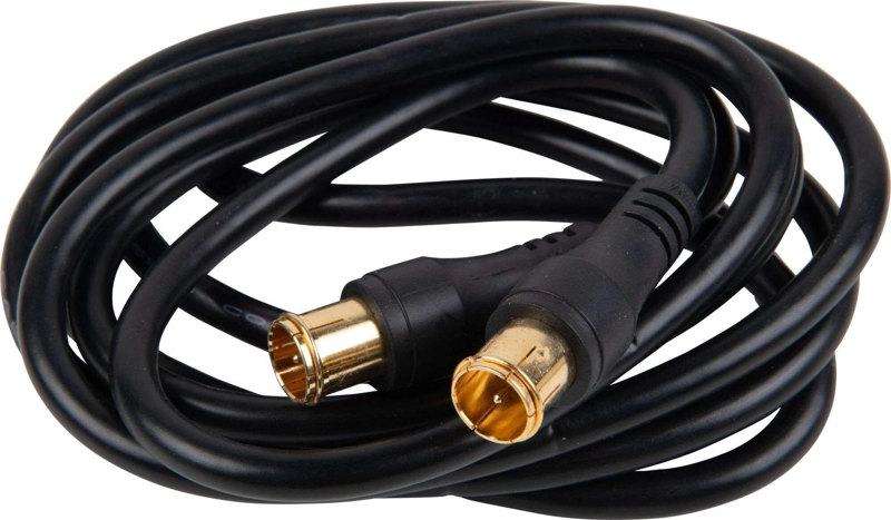 CABLE COAXIAL A PRESION CONECTOR F TV LED DECODIFICADOR MV-872 NEGRO 1 - 1