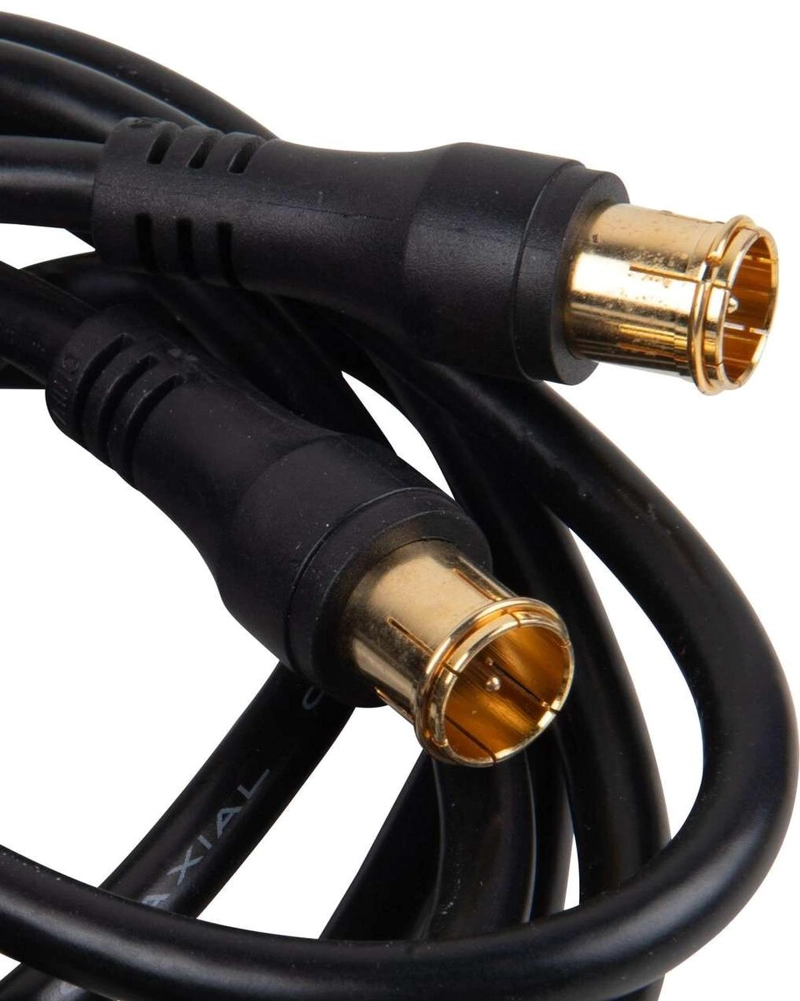 CABLE COAXIAL A PRESION CONECTOR F TV LED DECODIFICADOR MV-872 NEGRO 1 - 3