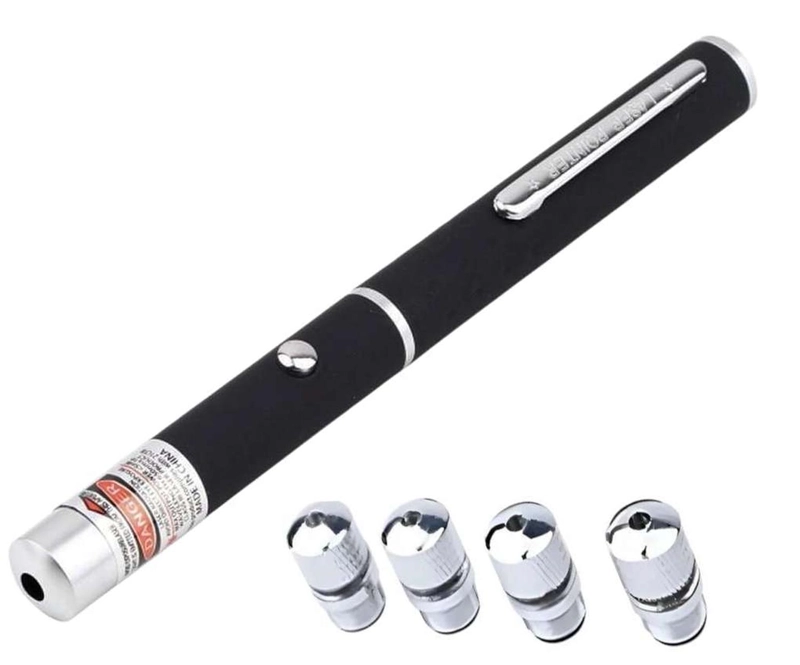 PUNTERO LASER ASTRONOMICO VERDE A PILAS LARGO ALCANCE MULTICOLOR 5 PUNTAS - 1