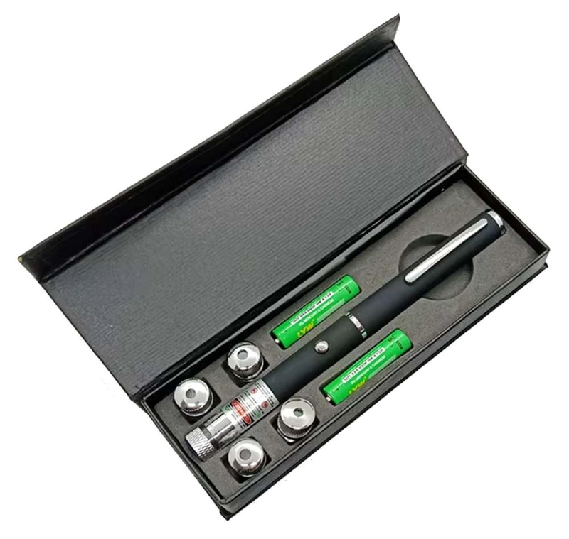 PUNTERO LASER ASTRONOMICO VERDE A PILAS LARGO ALCANCE MULTICOLOR 5 PUNTAS - 2