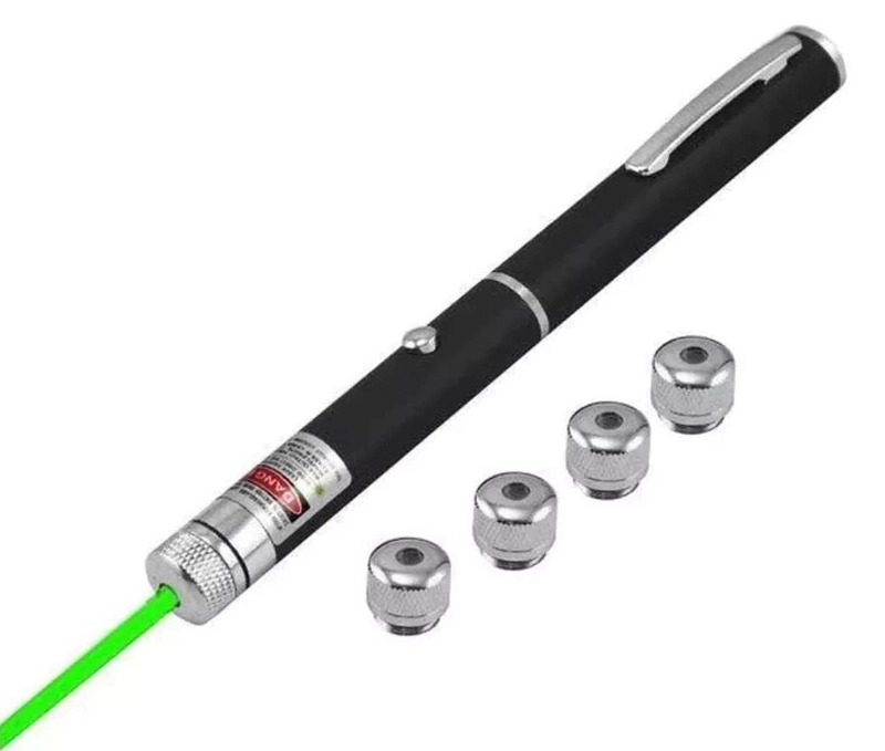PUNTERO LASER ASTRONOMICO VERDE A PILAS LARGO ALCANCE MULTICOLOR 5 PUNTAS - 7