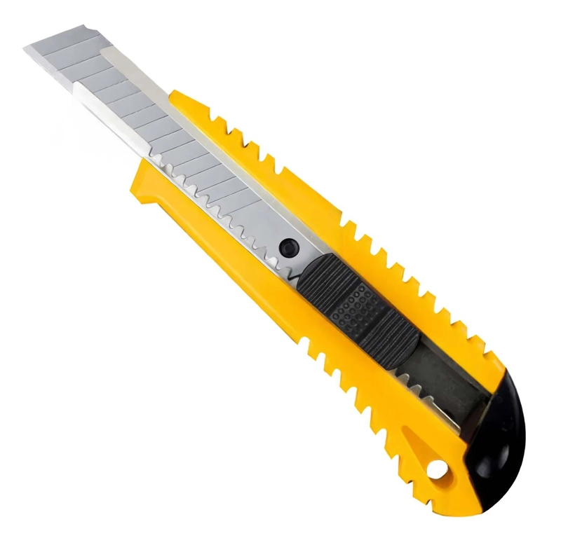 CORTA CARTON CUTTER CARTONERO RETRACTIL PAPELERIA CORTANTE CARTONERO + CAJA REPUESTO COLOR AL AZAR - 2