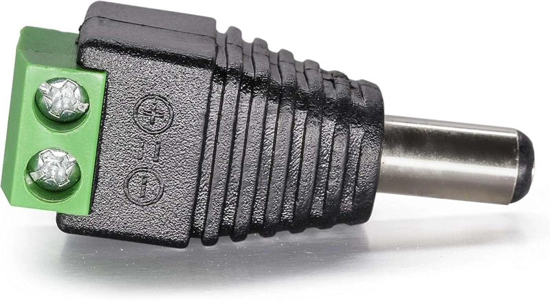 CONECTOR TERMINAL PODER 5.5X2.1 MACHO JACK CAMARAS TIRA LED MACHO DC ENERGIA - 1