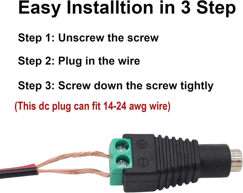 CONECTOR TERMINAL PODER 5.5X2.1 MACHO JACK CAMARAS TIRA LED MACHO DC ENERGIA - 6