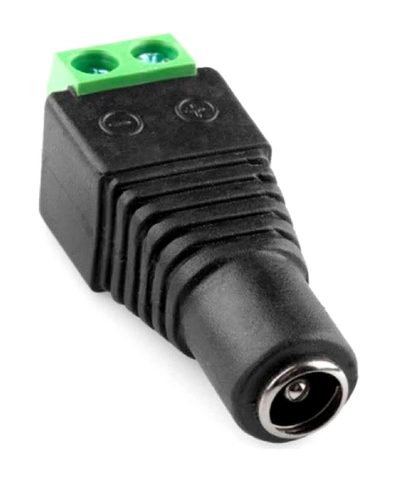 CONECTOR TERMINAL PODER 5.5X2.1 HEMBRA JACK CAMARAS TIRA LED HEMBRA DC ENERGIA - 1