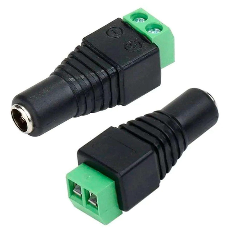 CONECTOR TERMINAL PODER 5.5X2.1 HEMBRA JACK CAMARAS TIRA LED HEMBRA DC ENERGIA - 2