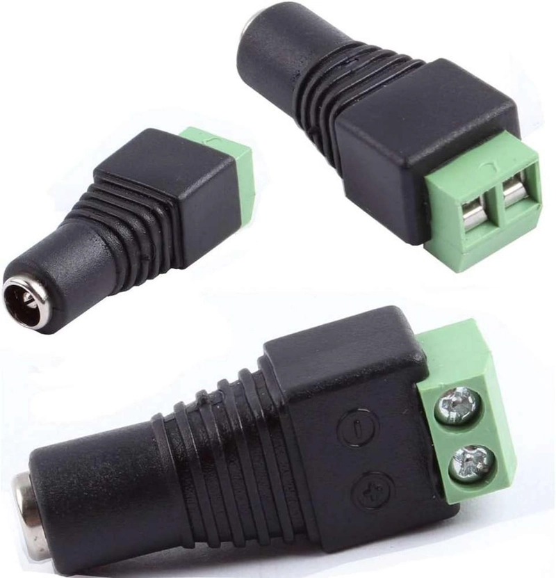 CONECTOR TERMINAL PODER 5.5X2.1 HEMBRA JACK CAMARAS TIRA LED HEMBRA DC ENERGIA - 7