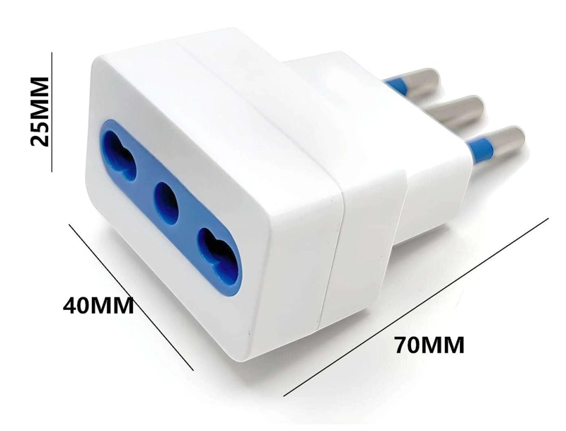 ADAPTADOR ENCHUFE CORRIENTE SCHUKO BIPASO DE 16 A 10 AMPER UNIVERSAL 1X COLOR AL AZAR - 4