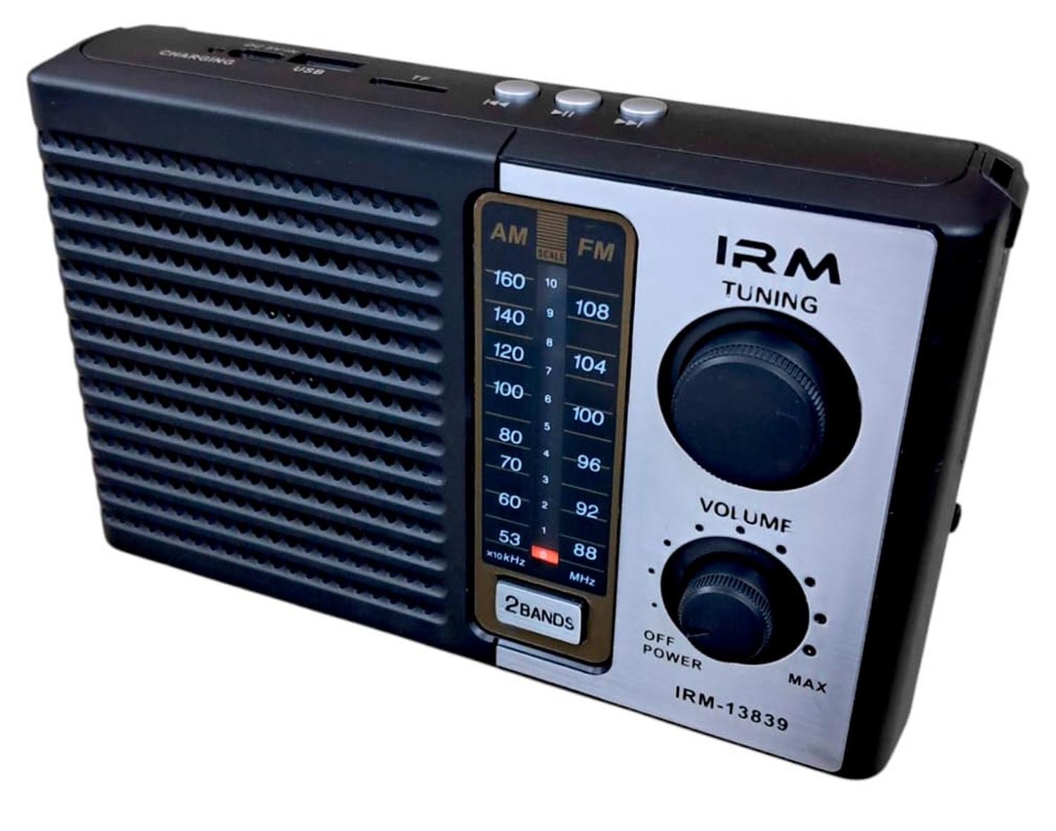 RADIO VINTAGE RECARGABLE PANEL SOLAR USB FM AM PORTATIL PANEL SOLAR 13839 - 3