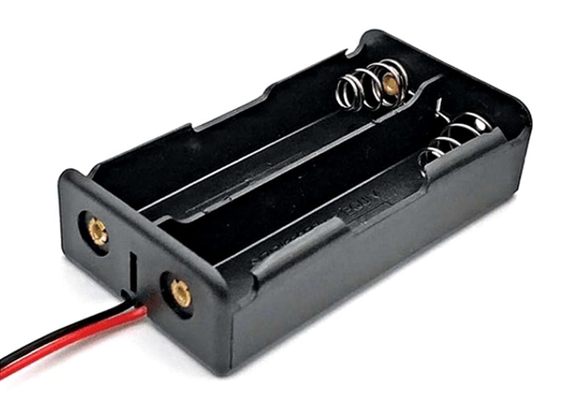 CAJA PORTA PILAS 2 CELDAS BATERIA 18650 FUENTE PODER 2 PUERTOS - 2
