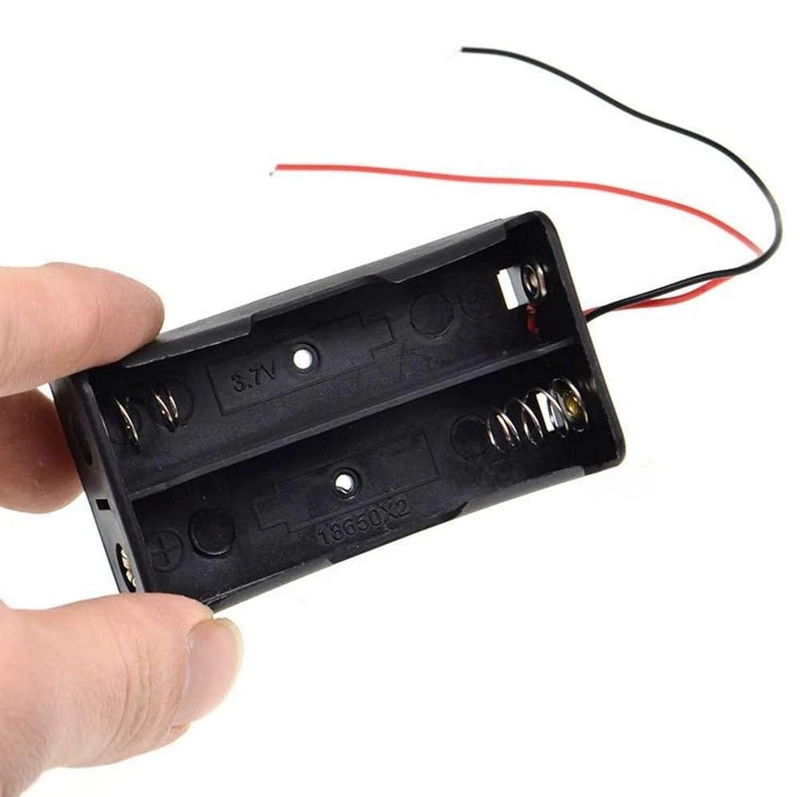 CAJA PORTA PILAS 2 CELDAS BATERIA 18650 FUENTE PODER 2 PUERTOS - 6