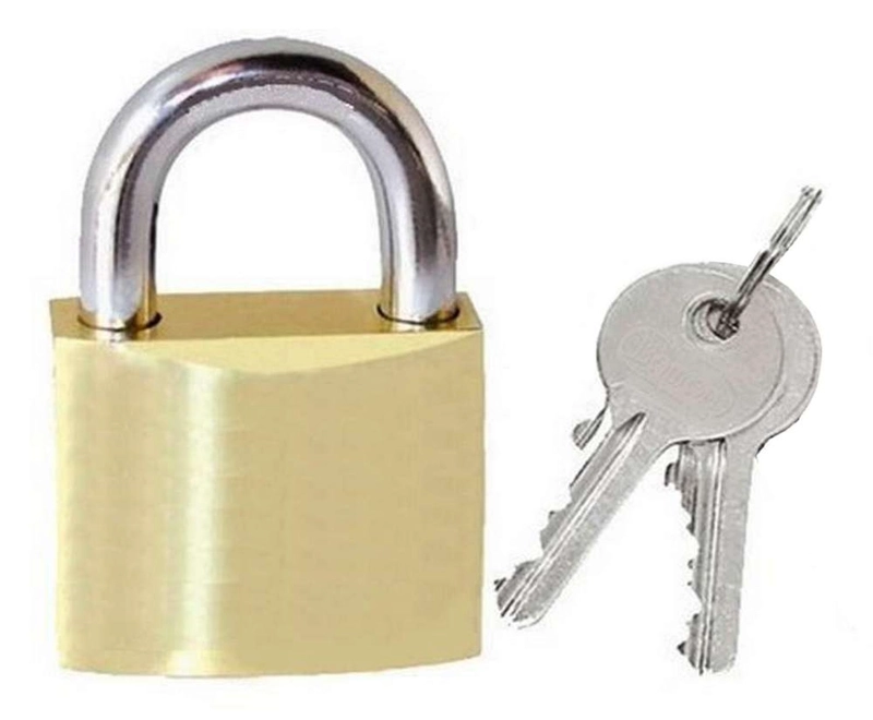 CANDADO A LLAVE 32MM METAL MALETA CASILLERO EQUIPAJE LOCKER METALICO - 1