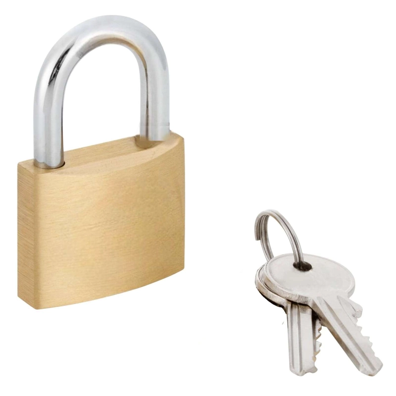 CANDADO A LLAVE 32MM METAL MALETA CASILLERO EQUIPAJE LOCKER METALICO - 2