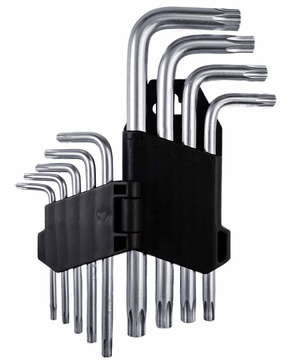 SET HERRAMIENTA DE LLAVES PUNTA ESTRELLA TORX HEXAGONAL 9PCS T009 - 1