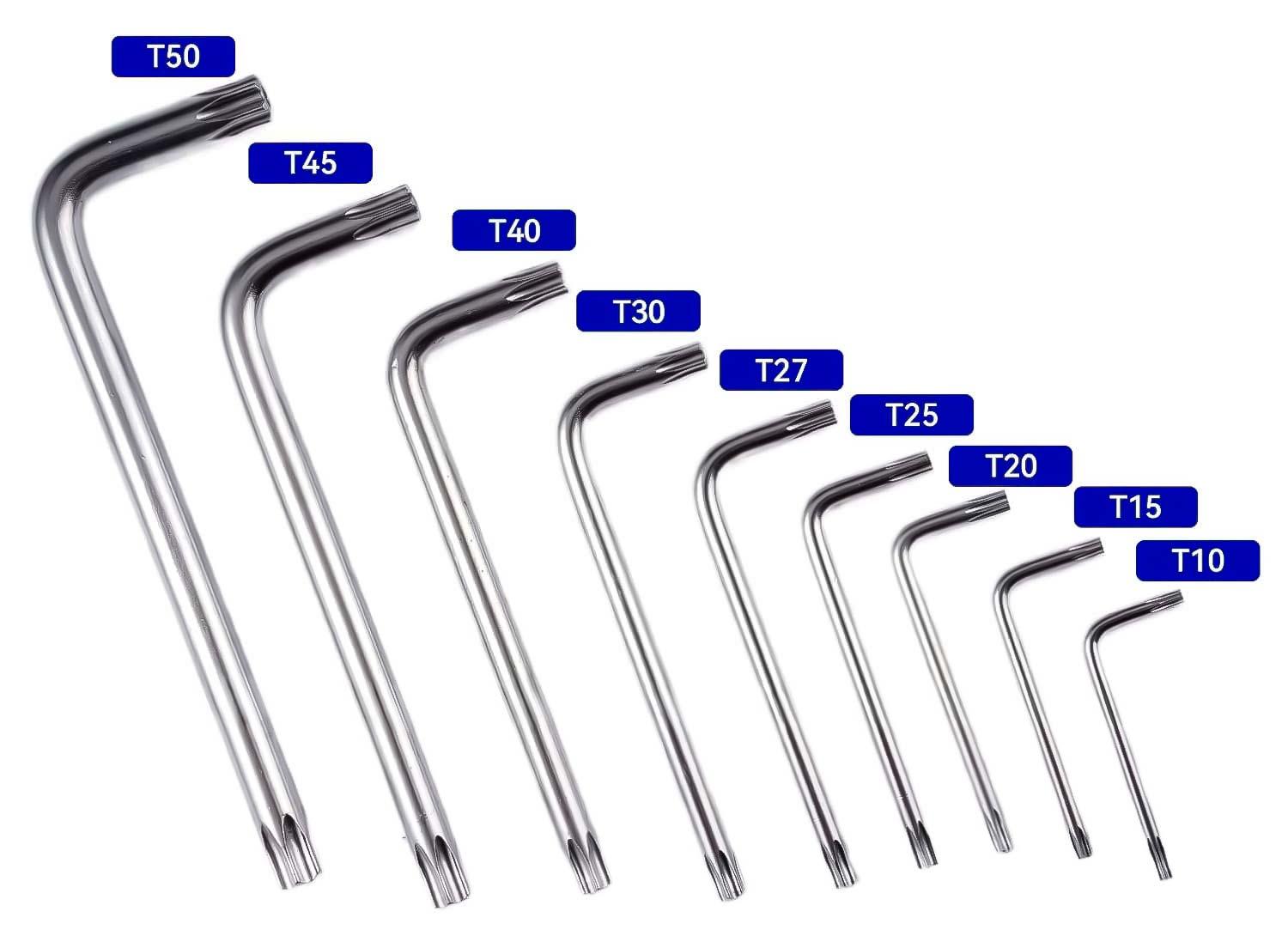 SET HERRAMIENTA DE LLAVES PUNTA ESTRELLA TORX HEXAGONAL 9PCS T009 - 7