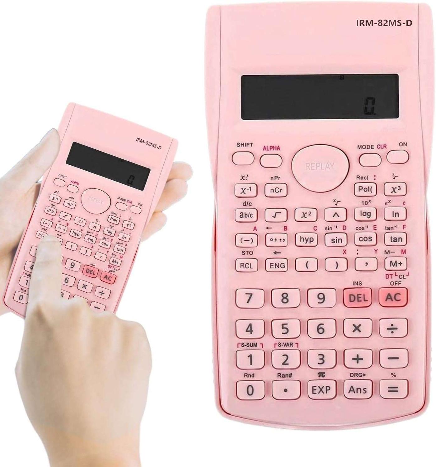 CALCULADORA CIENTIFICA ROSADA PANTALLA LCD COLEGIO OFICINA KK82MS-D - 6