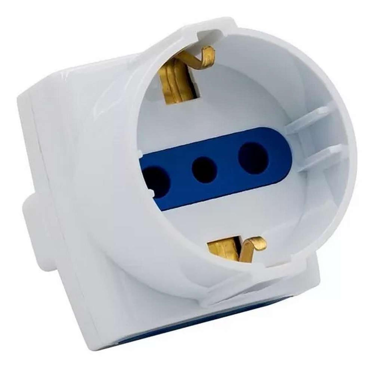 ADAPTADOR ENCHUFE EUROPEO SCHUKO TRIPLE LADRON CORRIENTE SCHUKO TRIPLE - 4