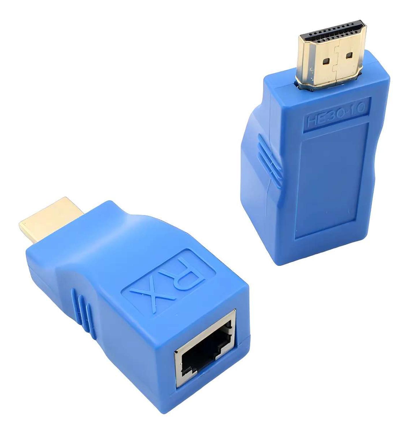 ADAPTADOR EXTENSION PANTALLA PARA HDMI CONECTOR CABLE RED RJ45 HDMI A RJ45 - 2