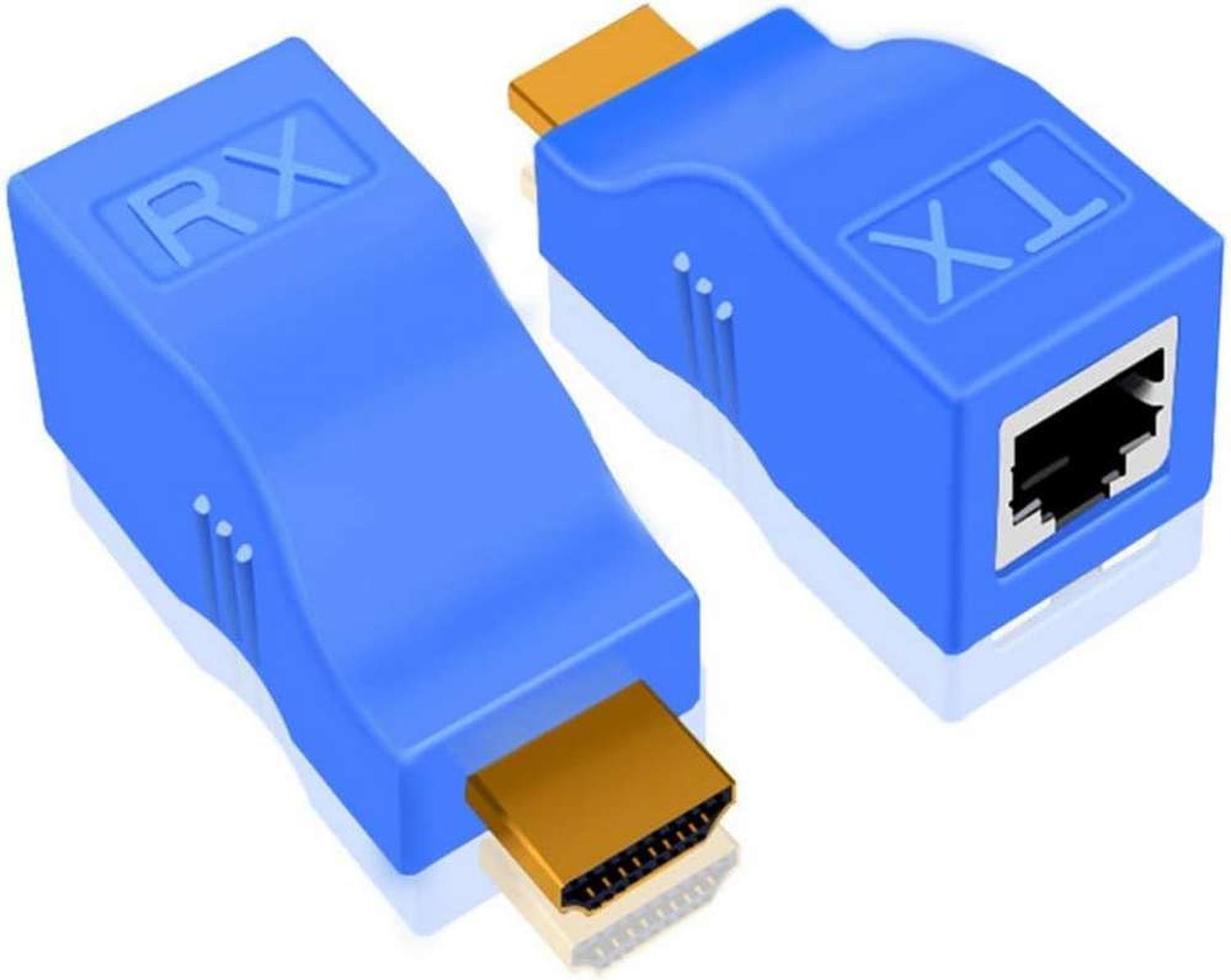 ADAPTADOR EXTENSION PANTALLA PARA HDMI CONECTOR CABLE RED RJ45 HDMI A RJ45 - 3