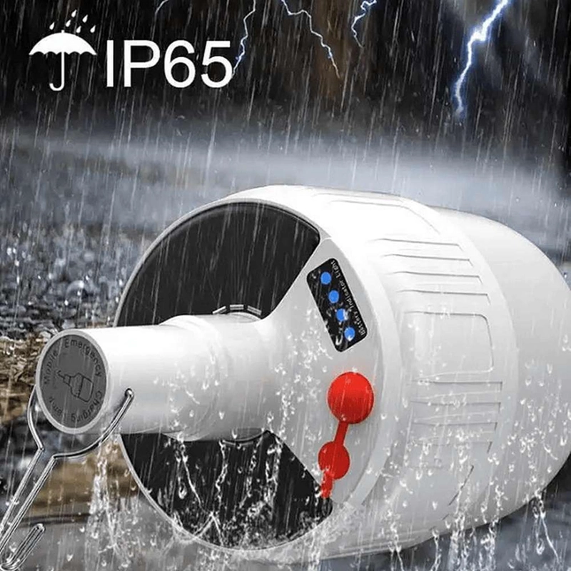AMPOLLETA LED CAMPING RECARGABLE USB SOLAR GANCHO LUZ LED - 8