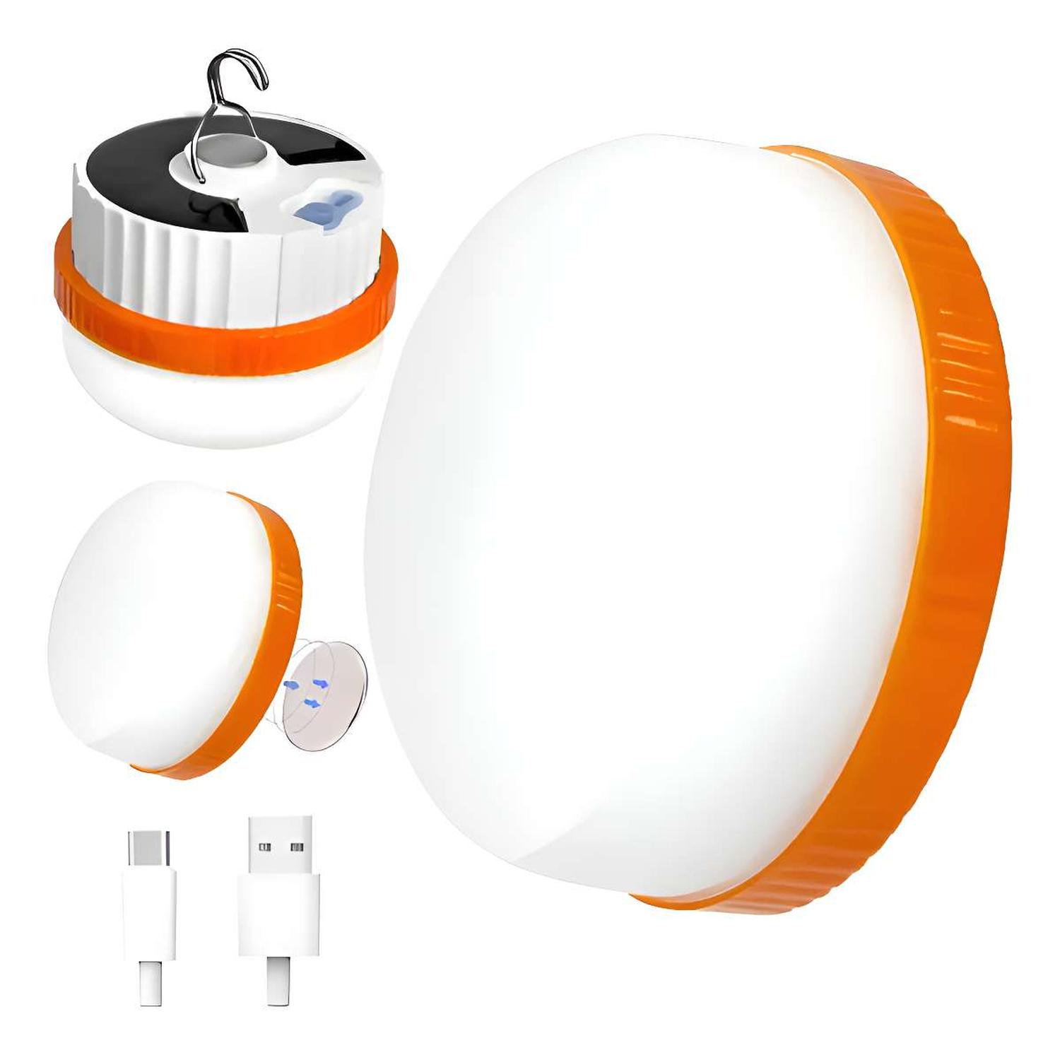 LINTERNA CAMPING LAMPARA SOLAR RECARGABLE USB TIPO C PLEGABLE IMAN COLOR AL AZAR - 2
