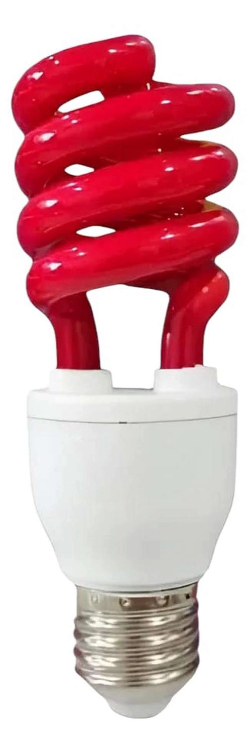 AMPOLLETA COLOR DECORACION ESPIRAL FIESTA SOQUETE E27 ROJA - 1