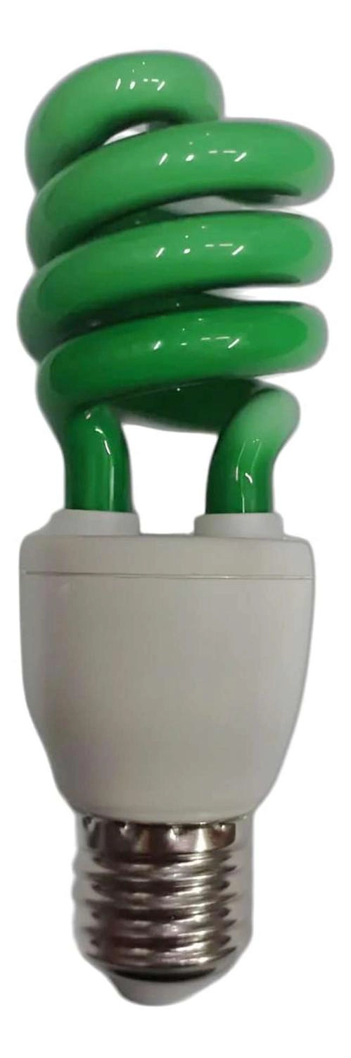 AMPOLLETA COLOR DECORACION ESPIRAL FIESTA SOQUETE E27 VERDE - 1