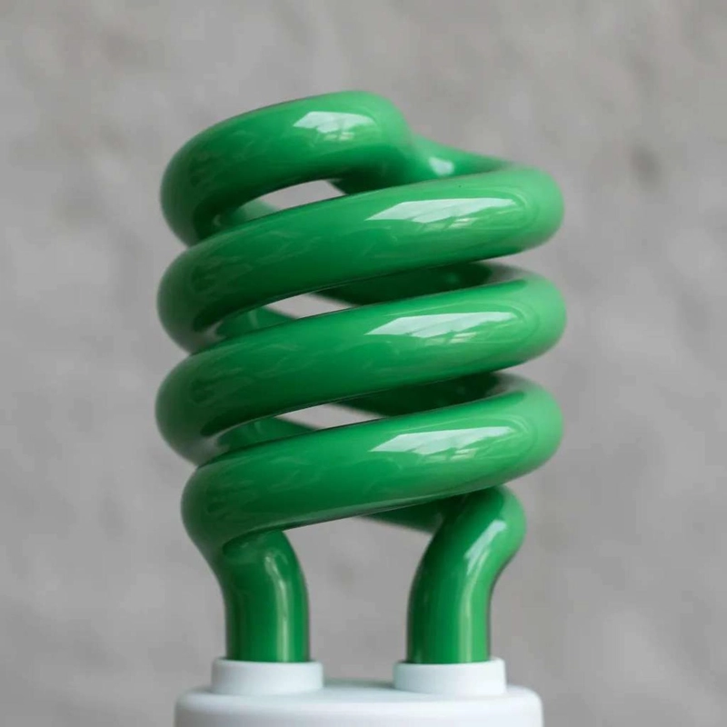 AMPOLLETA COLOR DECORACION ESPIRAL FIESTA SOQUETE E27 VERDE - 3