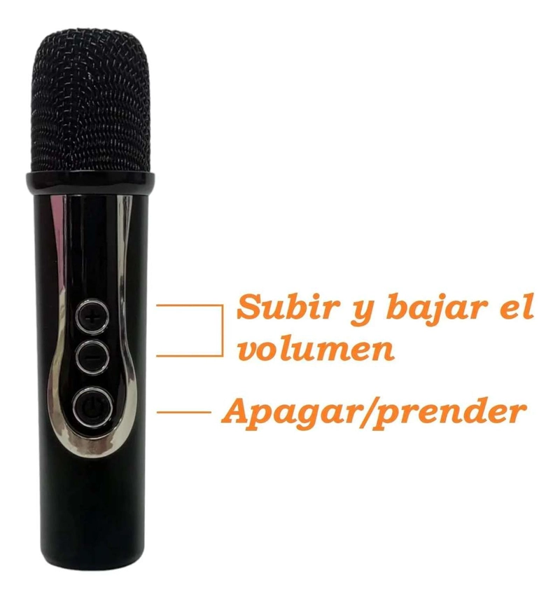 MINI MICROFONO INALAMBRICO RECARGABLE PORTATIL PARA KARAOKE RECARGABLE - 4