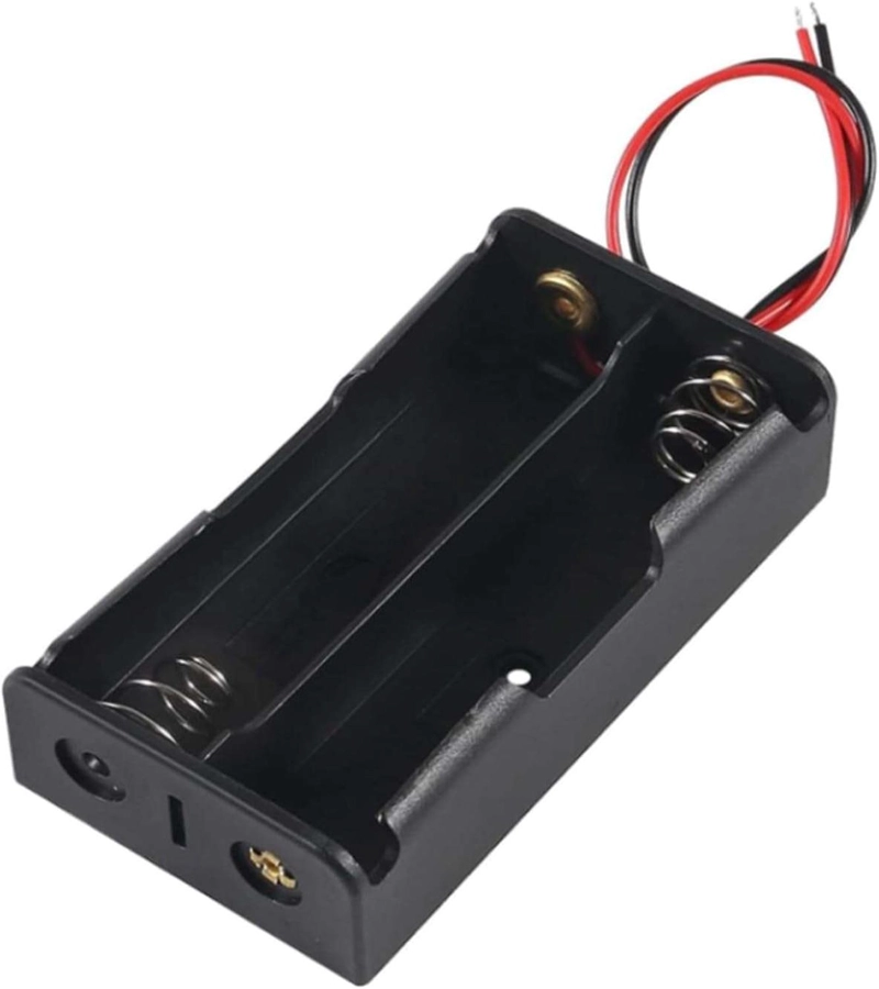 CAJA PORTA PILAS 2 CELDAS BATERIA AA FUENTE PODER DOBLE AA PARA PROYECTOS - 1