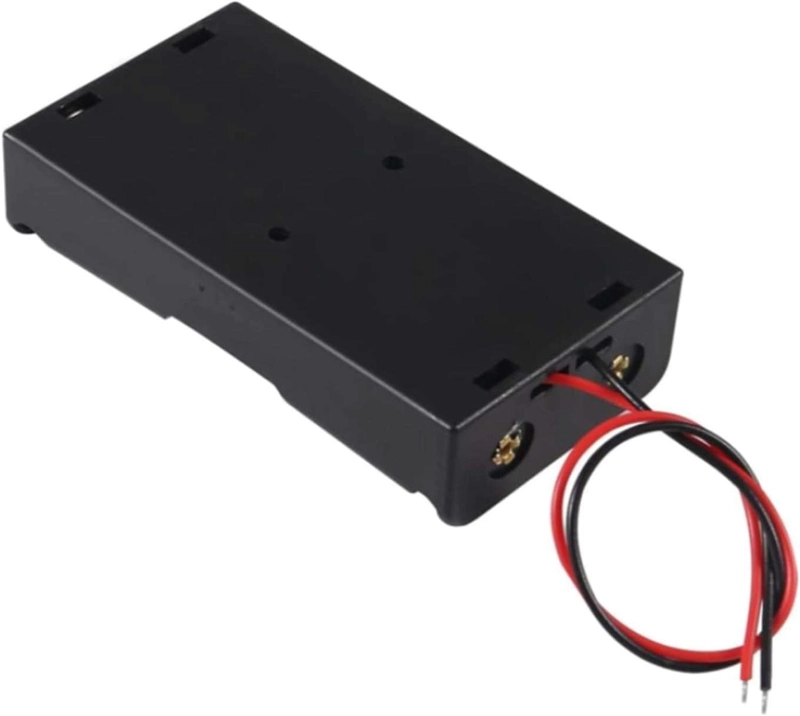 CAJA PORTA PILAS 2 CELDAS BATERIA AA FUENTE PODER DOBLE AA PARA PROYECTOS - 3
