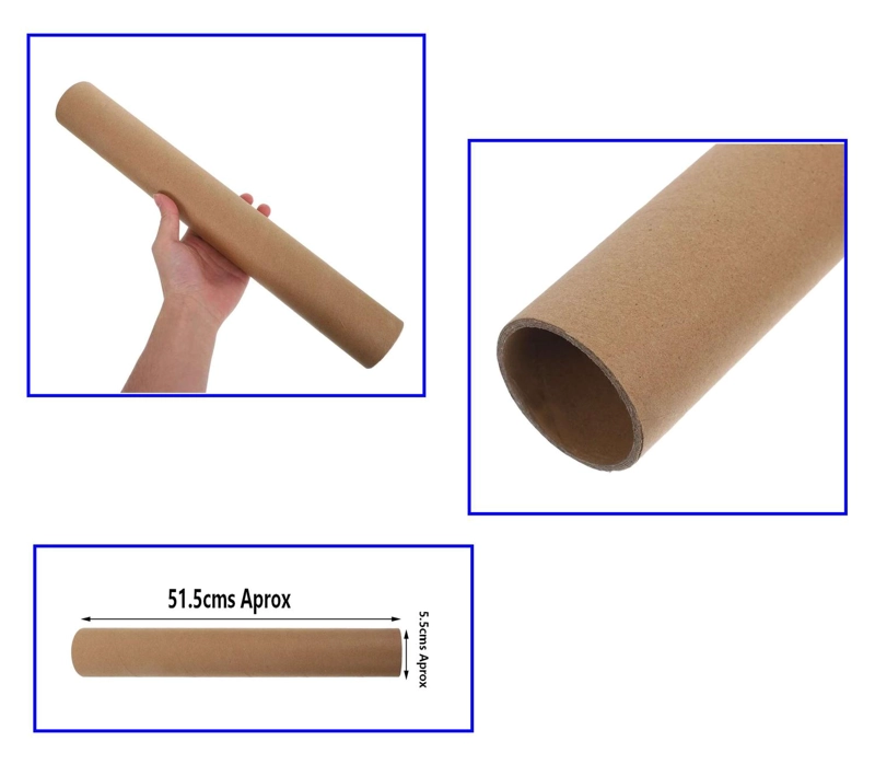 PACK 2 TUBO CARTON LARGO GRUESO 50 X 5CM RESISTENTE MULTIUSO PARA MANUALIDADES - 6
