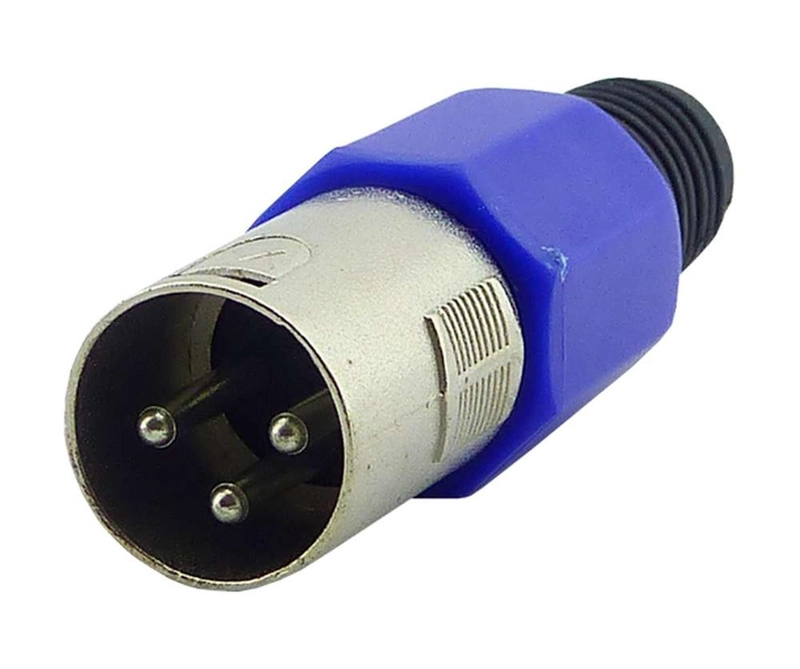 2 CONECTORES XLR CANON REPUESTO CABLE MICROFONO GUITARRA AUX 1 MACHO 1 HEMBRA - 3