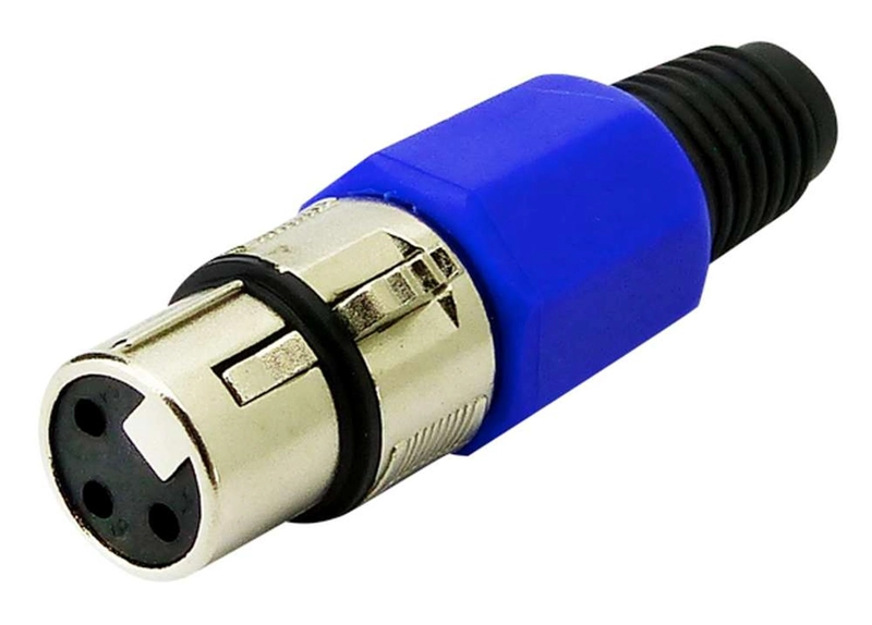 2 CONECTORES XLR CANON REPUESTO CABLE MICROFONO GUITARRA AUX 1 MACHO 1 HEMBRA - 4